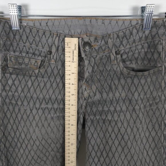 TRUE RELIGION USA Made 🇺🇸 Diamond Print Cut 606828 Jeans W95Q85180 Size 26 - Picture 5 of 14